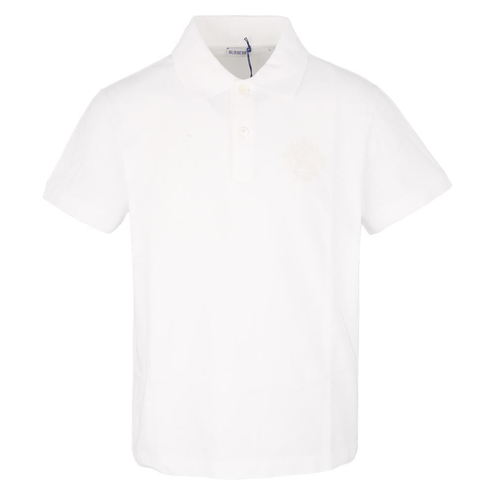 BURBERRY Logo Embroidered Short Sleeve Polo Shirt for Men