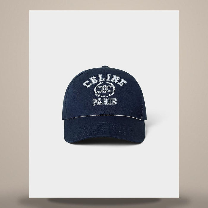CELINE Cotton Twill Roussillon Cap Blue Red AA0MI2U74 FYM0
