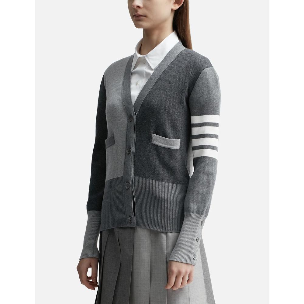 THOM BROWNE Fun Mix 4-Bar Cotton Women’s Cardigan