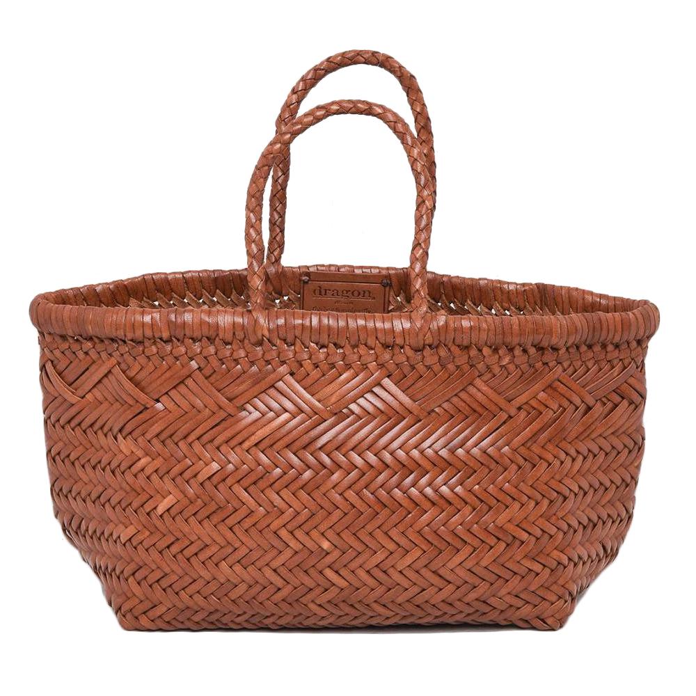 Dragon Diffusion Triple Jump Small 6-Line Tote Bag Tan 8811R TAN