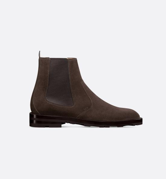 DIOR Black Leather Boots for Men 3BO384ZPE 750 BROWN DOM