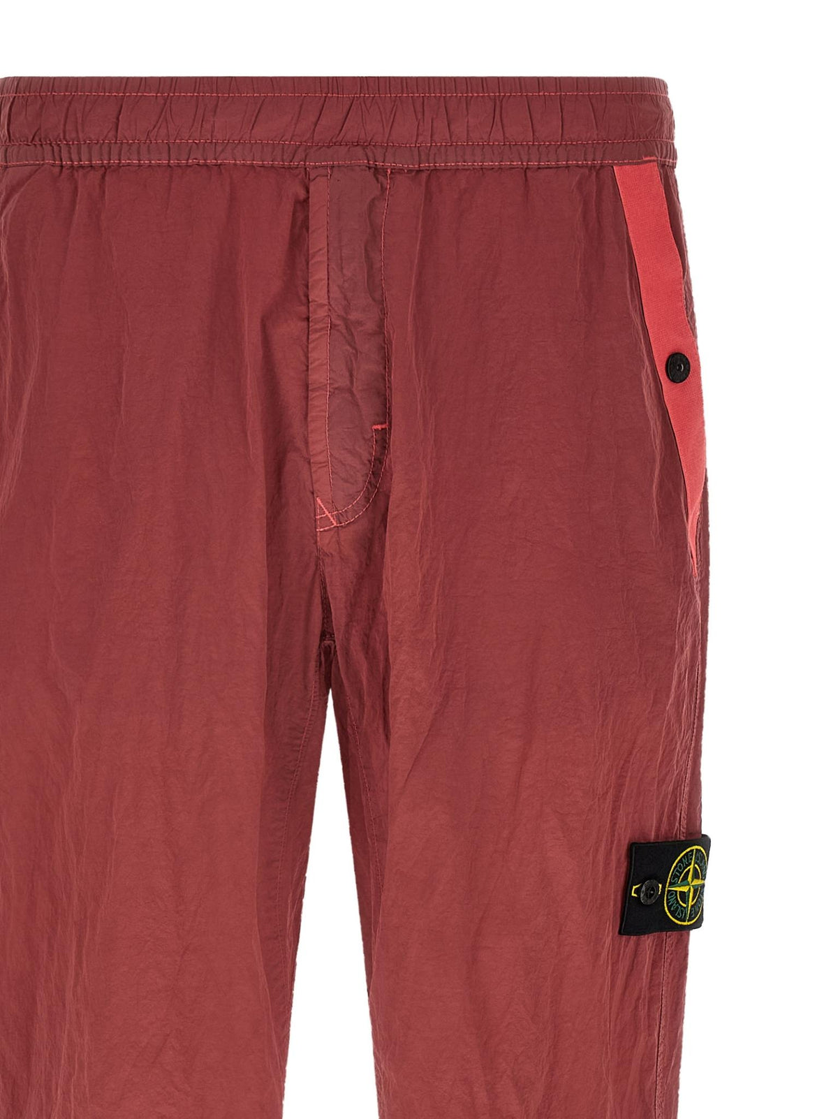 STONE ISLAND Black Cropped Trousers for Men