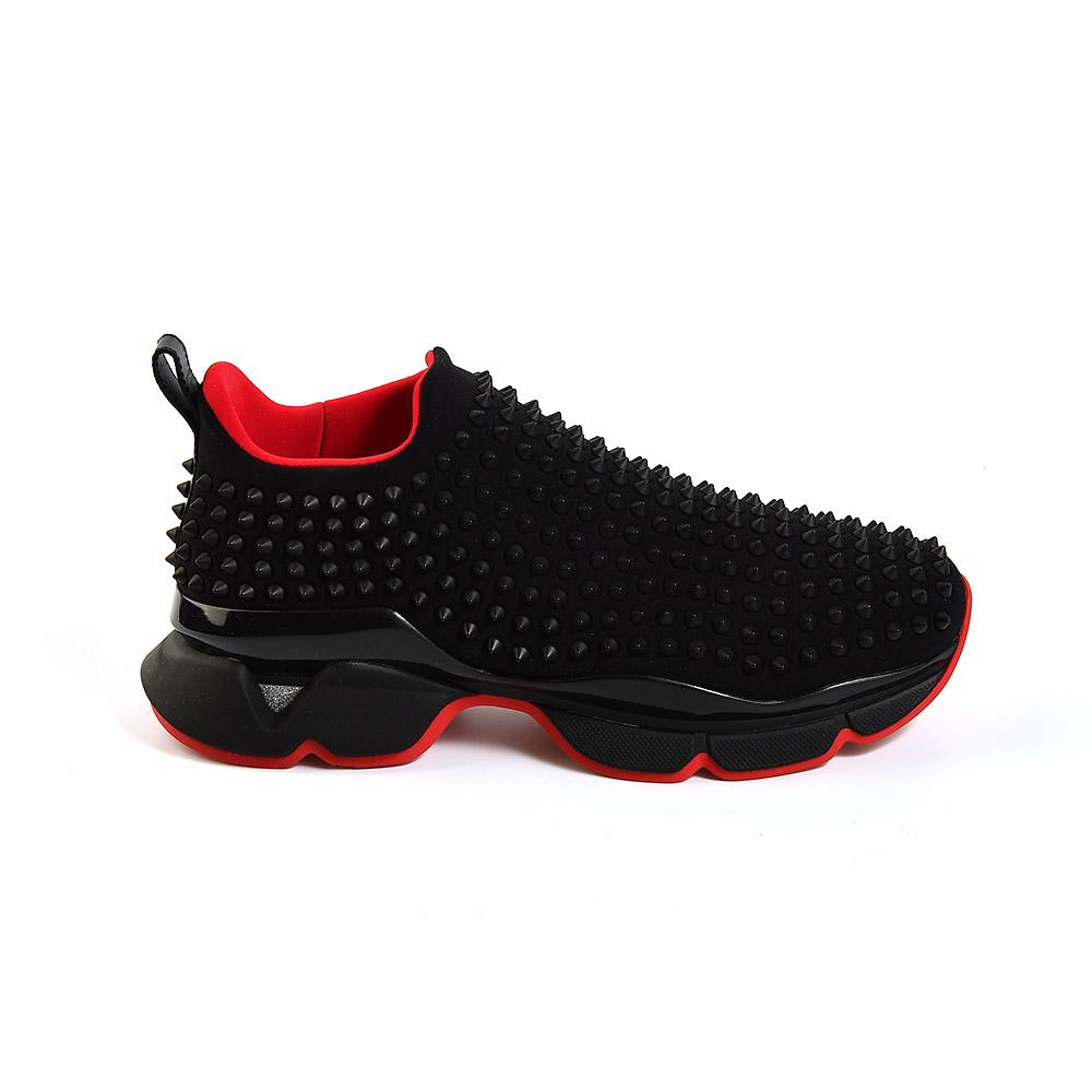 Christian Louboutin Spike Sock Sneakers Black Low-Top
