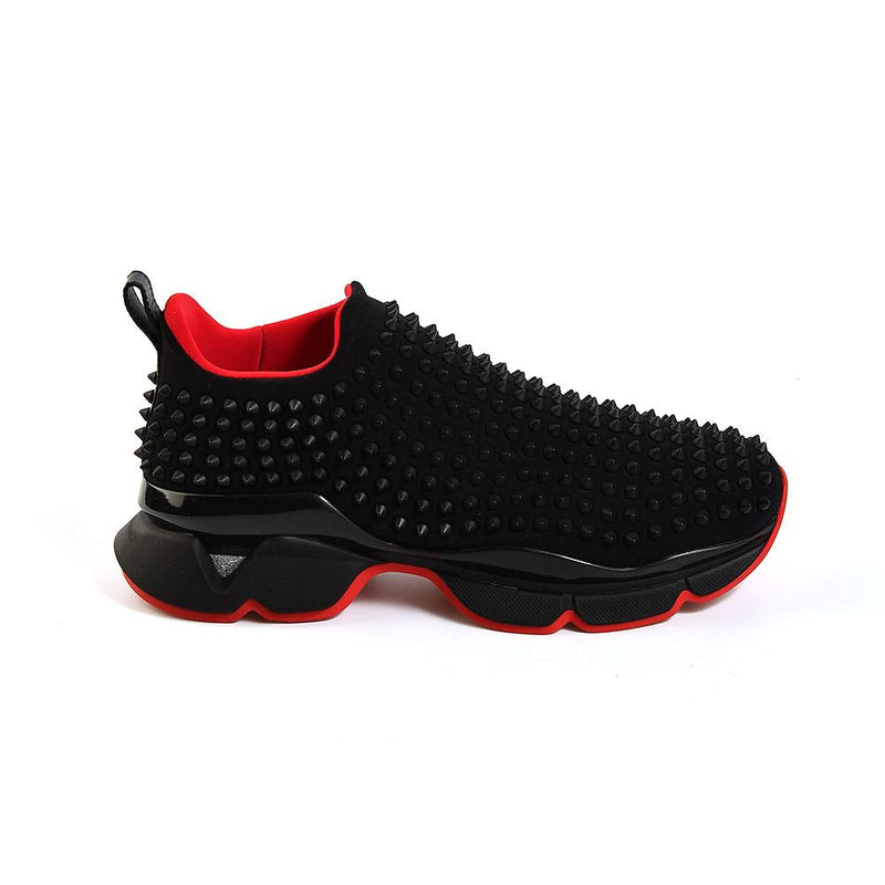 Christian Louboutin Spike Sock Sneakers Black Low-Top