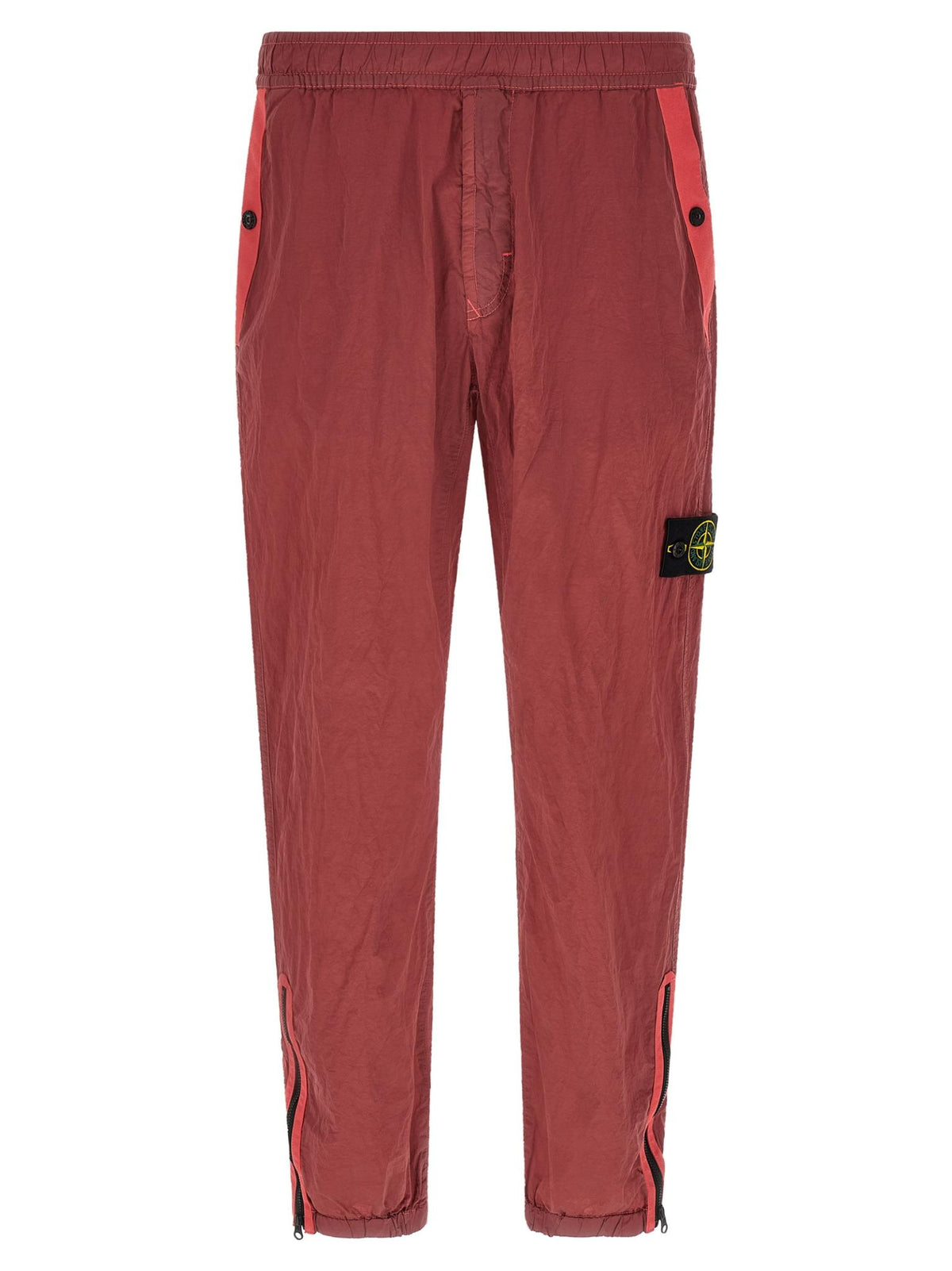 STONE ISLAND Black Cropped Trousers for Men