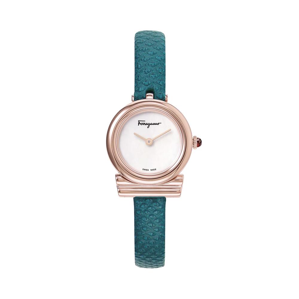 Ferragamo Gancini Women’s Leather Quartz Watch 22mm SFIK00319