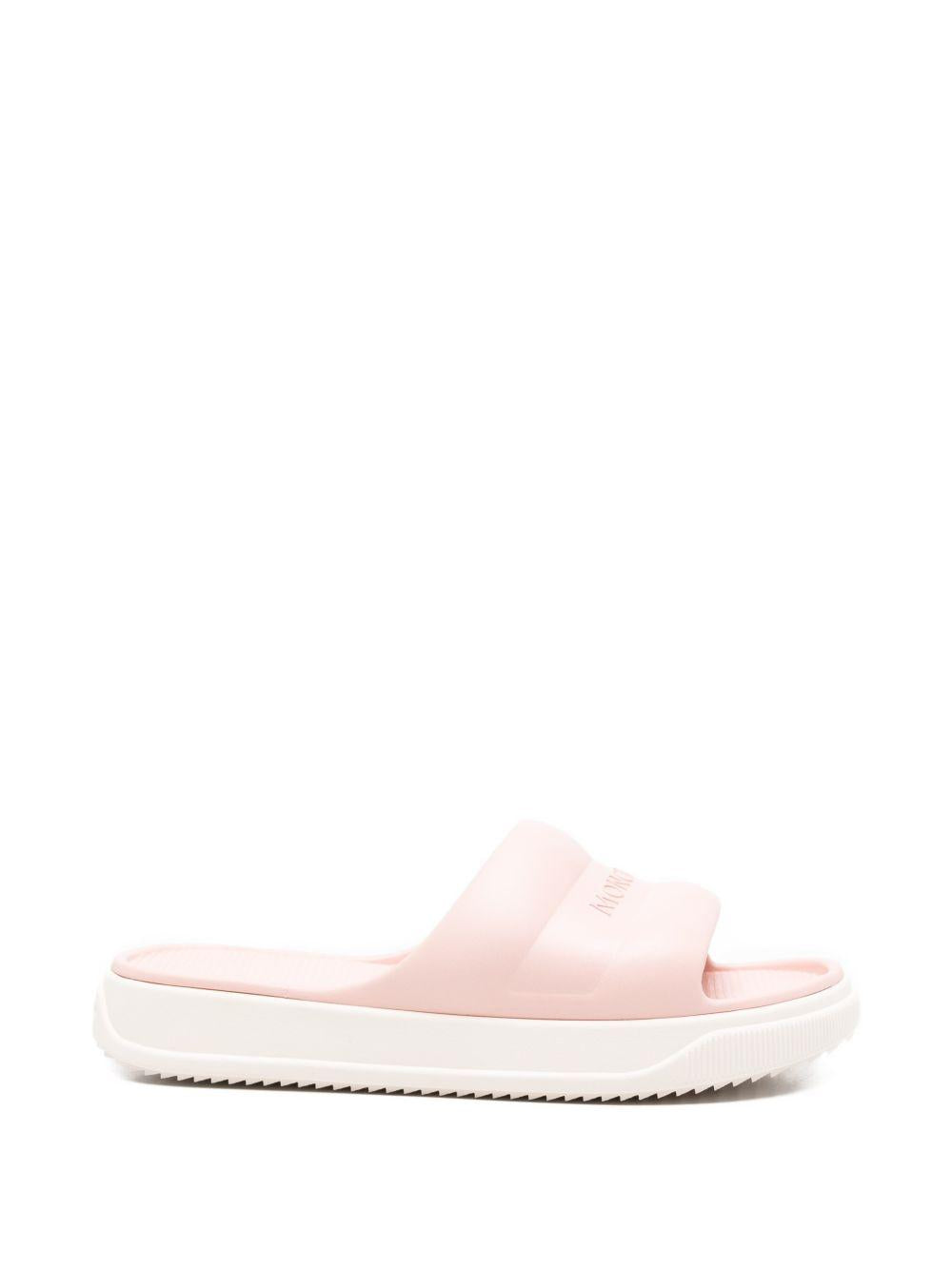 Moncler Beige Leather Platform Sandals