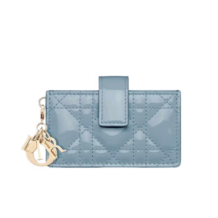 DIOR Lady Jasmine Leather Card Holder Wallet