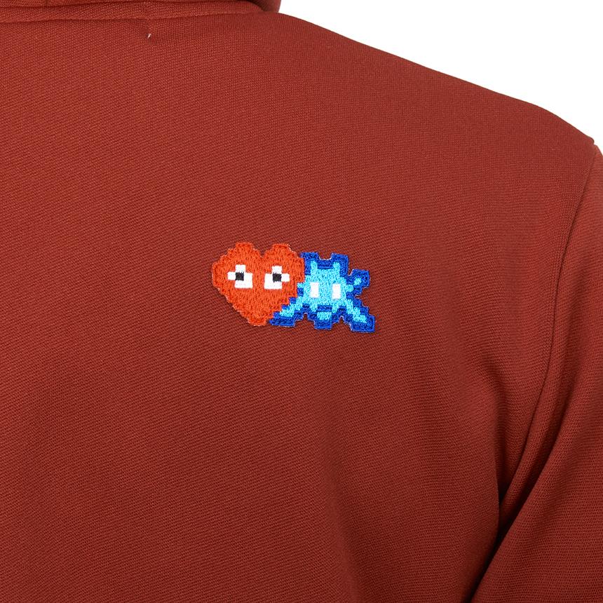 Comme des Garcons Invader Double Patch Women’s Hooded Zip-Up Knit AZ T333 051 2