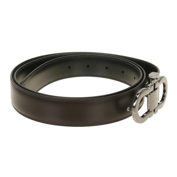 Ferragamo Gancini Reversible Leather Belt Black/Brown Men’s