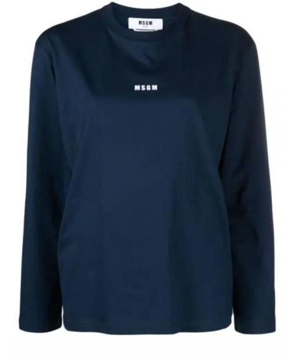 MSGM Micro Logo Long Sleeve T-Shirt 3641 MDM501 247002