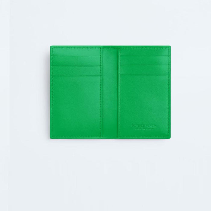 Bottega Veneta Parakeet Green Cassette Flap Card Case