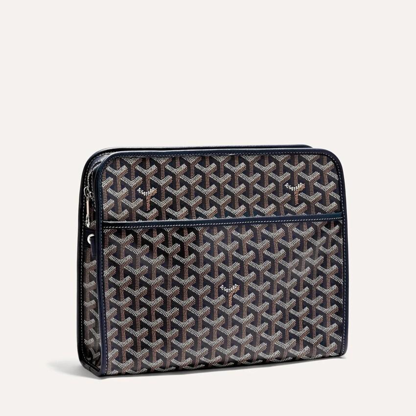 GOYARD White Goyardine Leather JOUVENCE GM Clutch Bag