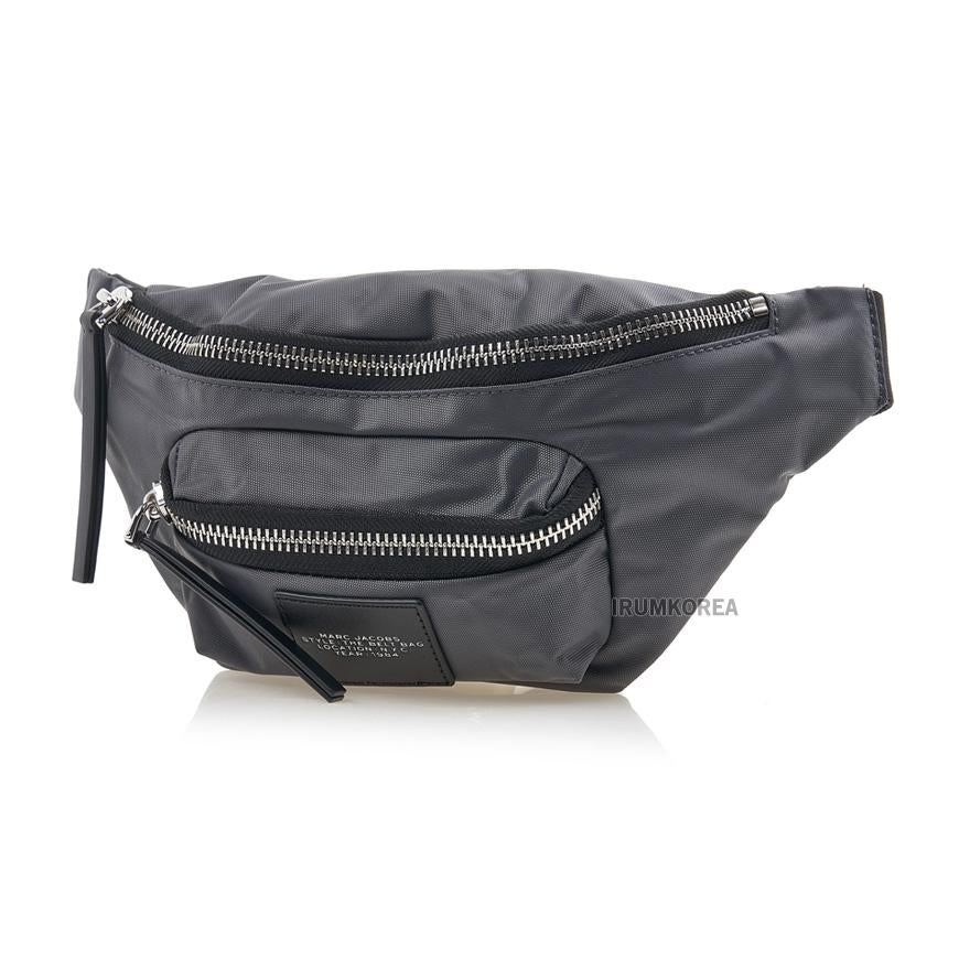 Marc Jacobs Unisex Biker Logo Belt Bag Gray