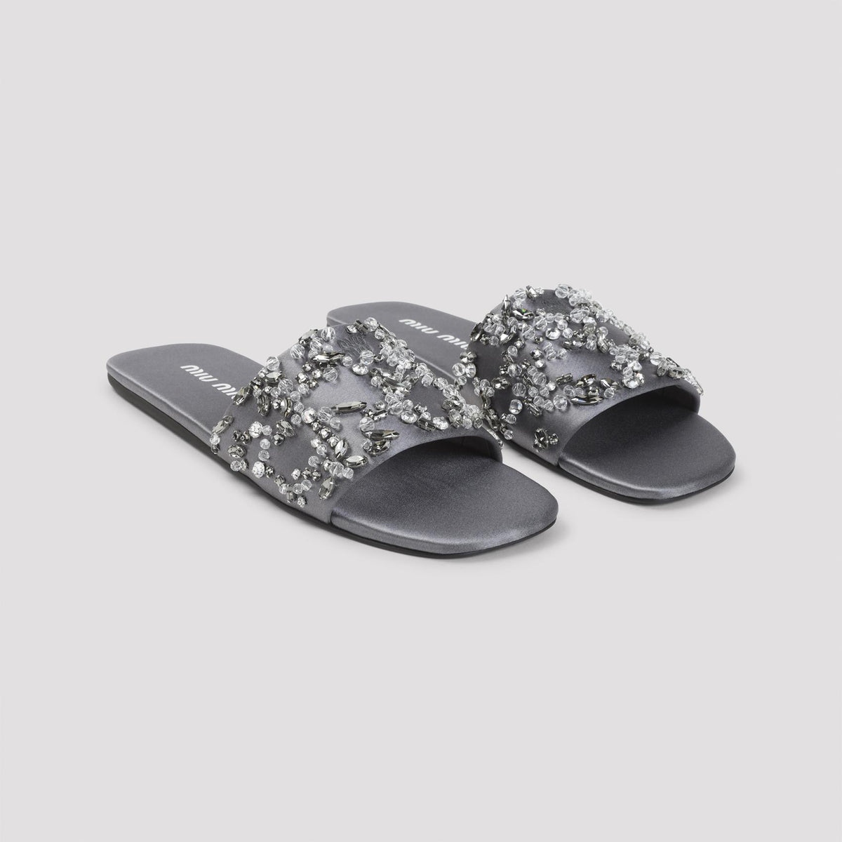 Miu Miu Leather Sandals Women’s Black Slide Sandals
