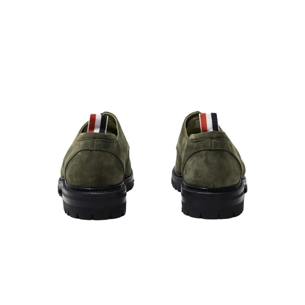 THOM BROWNE Dark Green Suede Men’s Oxford Dress Shoes MFC001B L0037 320