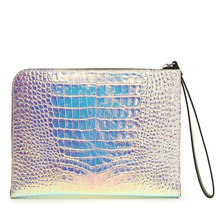 Giuseppe Zanotti Multicolor Logo Leather Clutch Bag Unisex