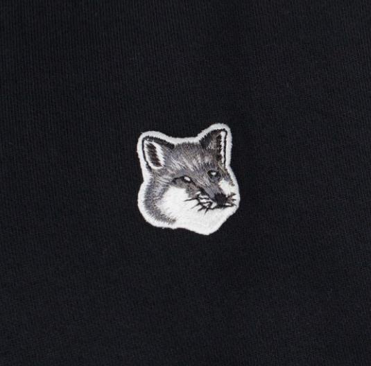 Maison Kitsune Fox Head Hoodie Black Navy Unisex Sweatshirt GU00335KM0002