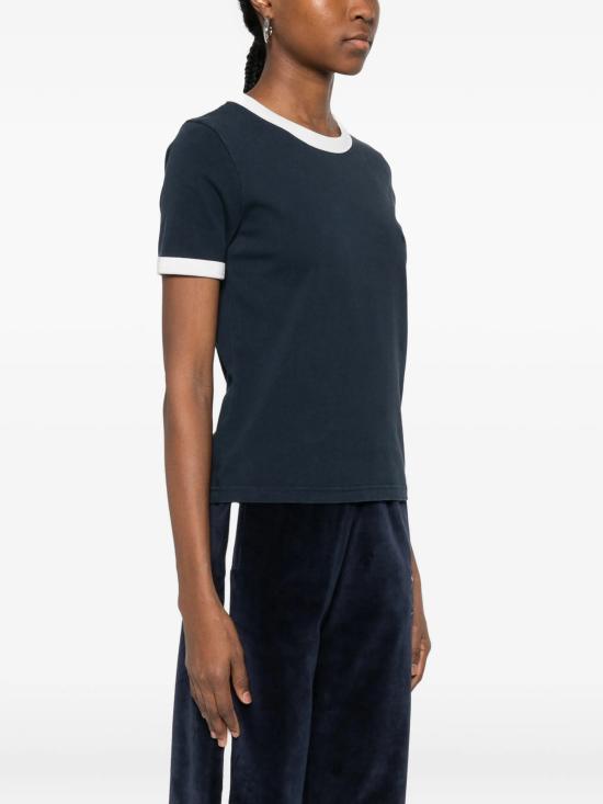 A.P.C. Short Sleeve T-Shirt for Women COHBQF26550IAK DARK NAVY DOM