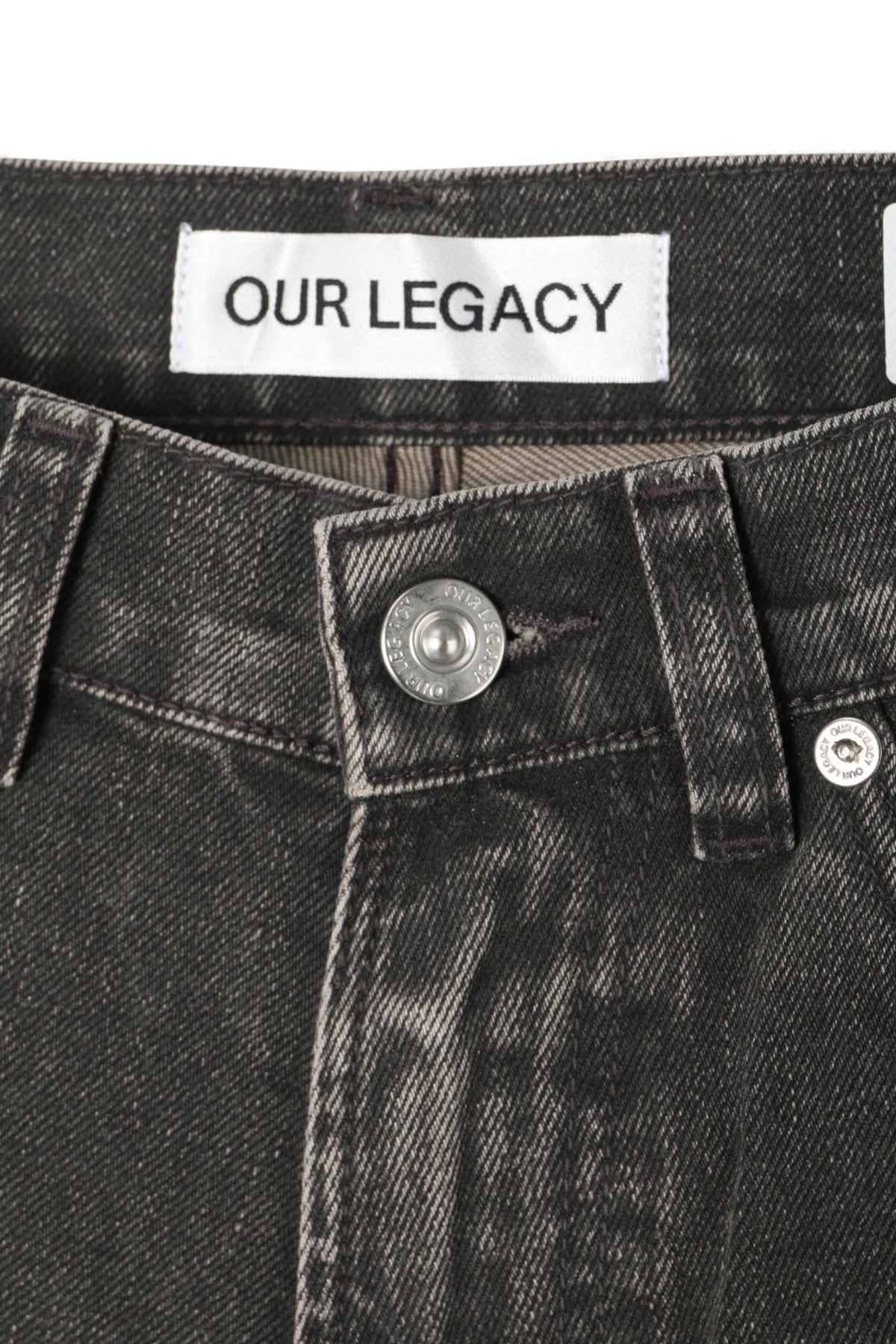 OUR LEGACY Black Coated Wash THIRD CUT Denim Jeans M2255TBC
