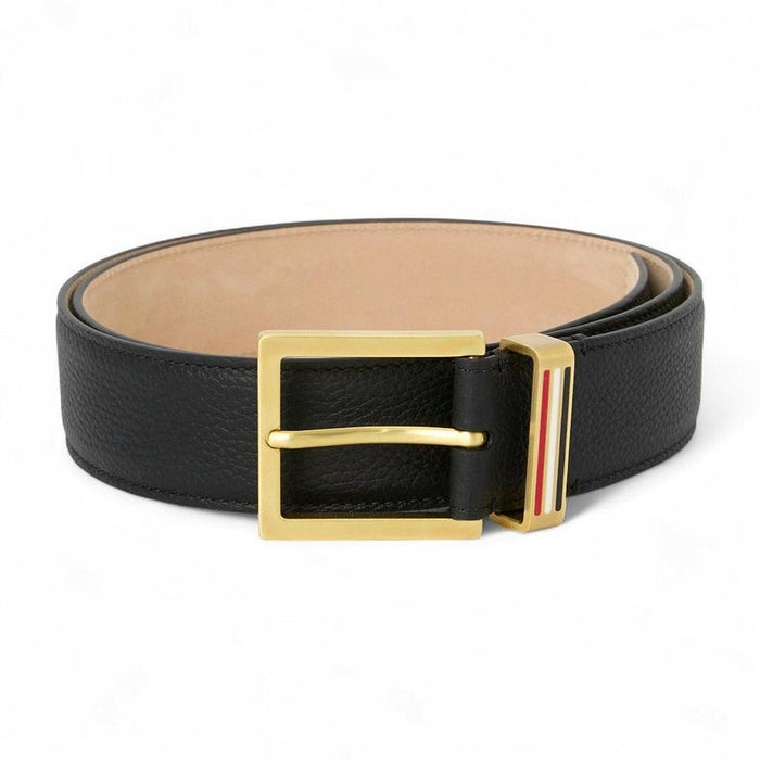 THOM BROWNE Men's Leather Belt Black