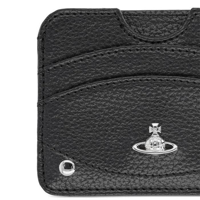 Vivienne Westwood Half Moon Leather Card Holder Black