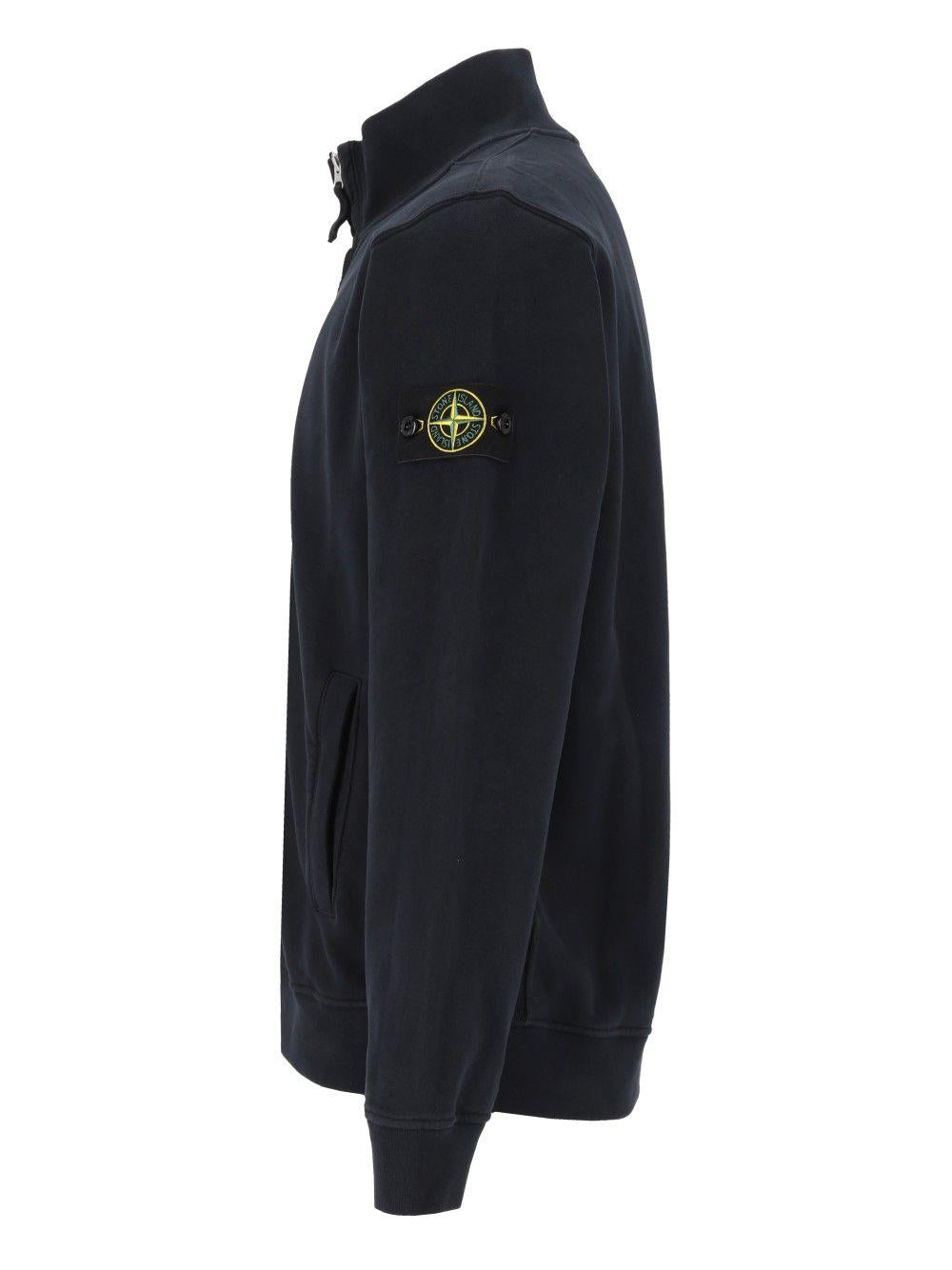 STONE ISLAND Black Knit Cardigan for Men