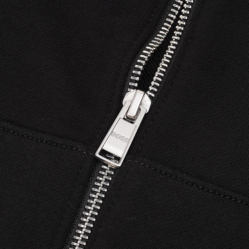 HUGO BOSS Men’s Terry Logo Zip Hoodie Black