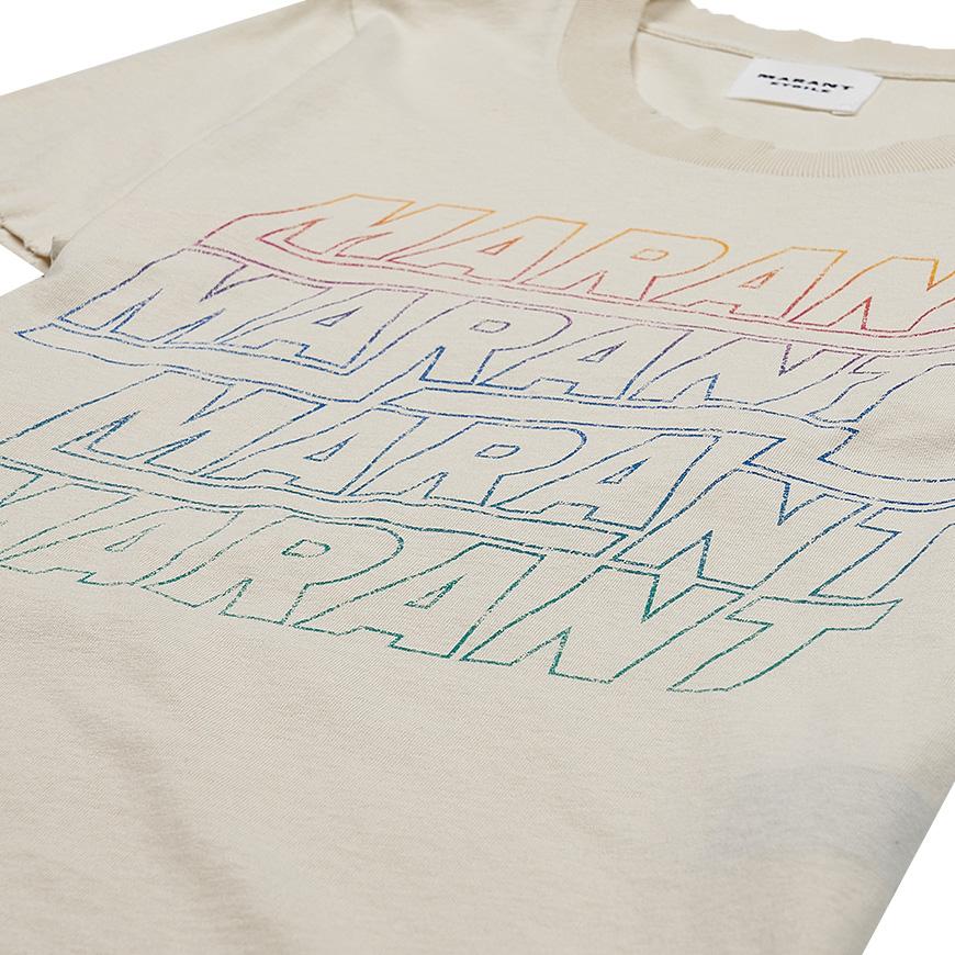 Isabel Marant Women’s Ziliani Logo T-Shirt White Cotton Tee