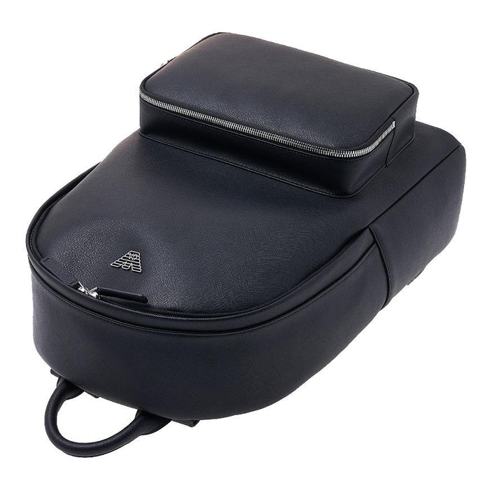 Emporio Armani Men's Logo Backpack Navy Blue Synthetic