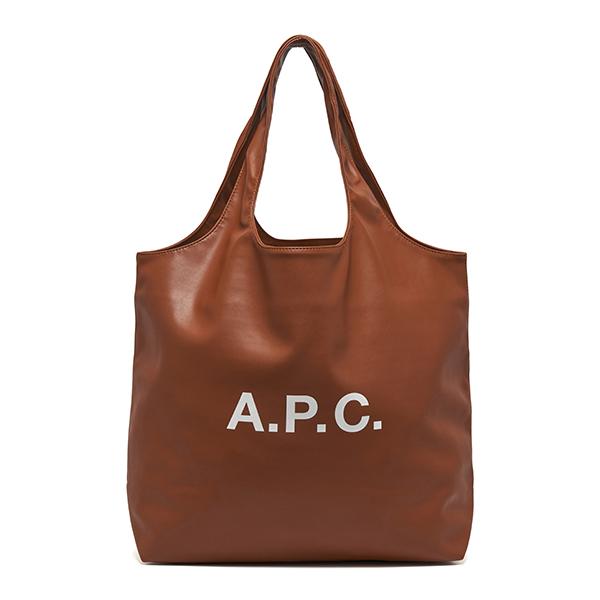 A.P.C. Noisette Leather Unisex Tote Bag