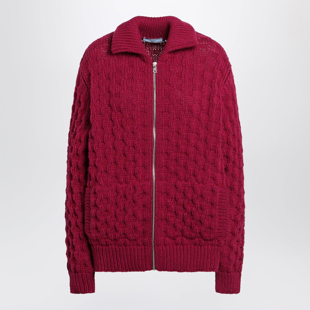 PRADA Black Wool Cardigan Jacket