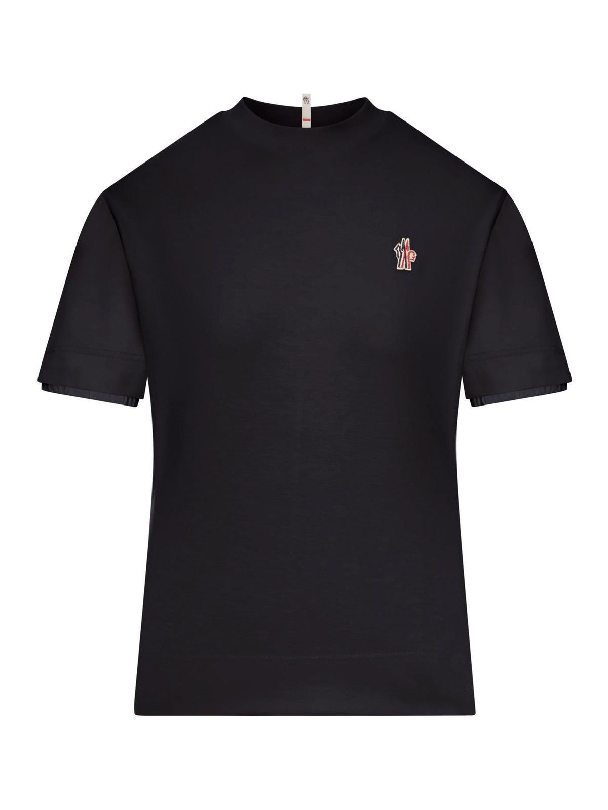 Moncler Black Short Sleeve Cotton T-Shirt for Women