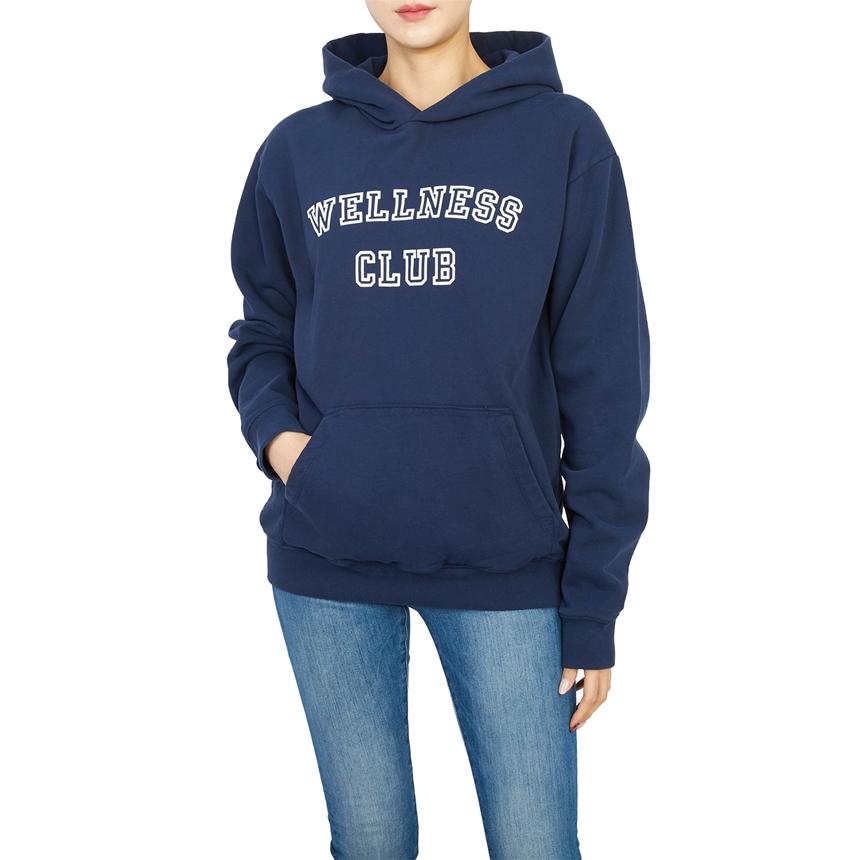 SPORTY&RICH Women’s Fleece-Lined Hoodie Sweatshirt Navy
