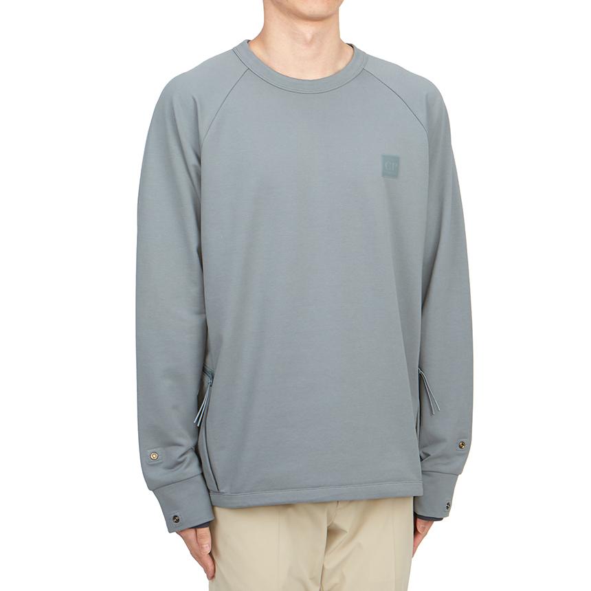 CP Company Men’s Cotton Crewneck Sweatshirt Gray