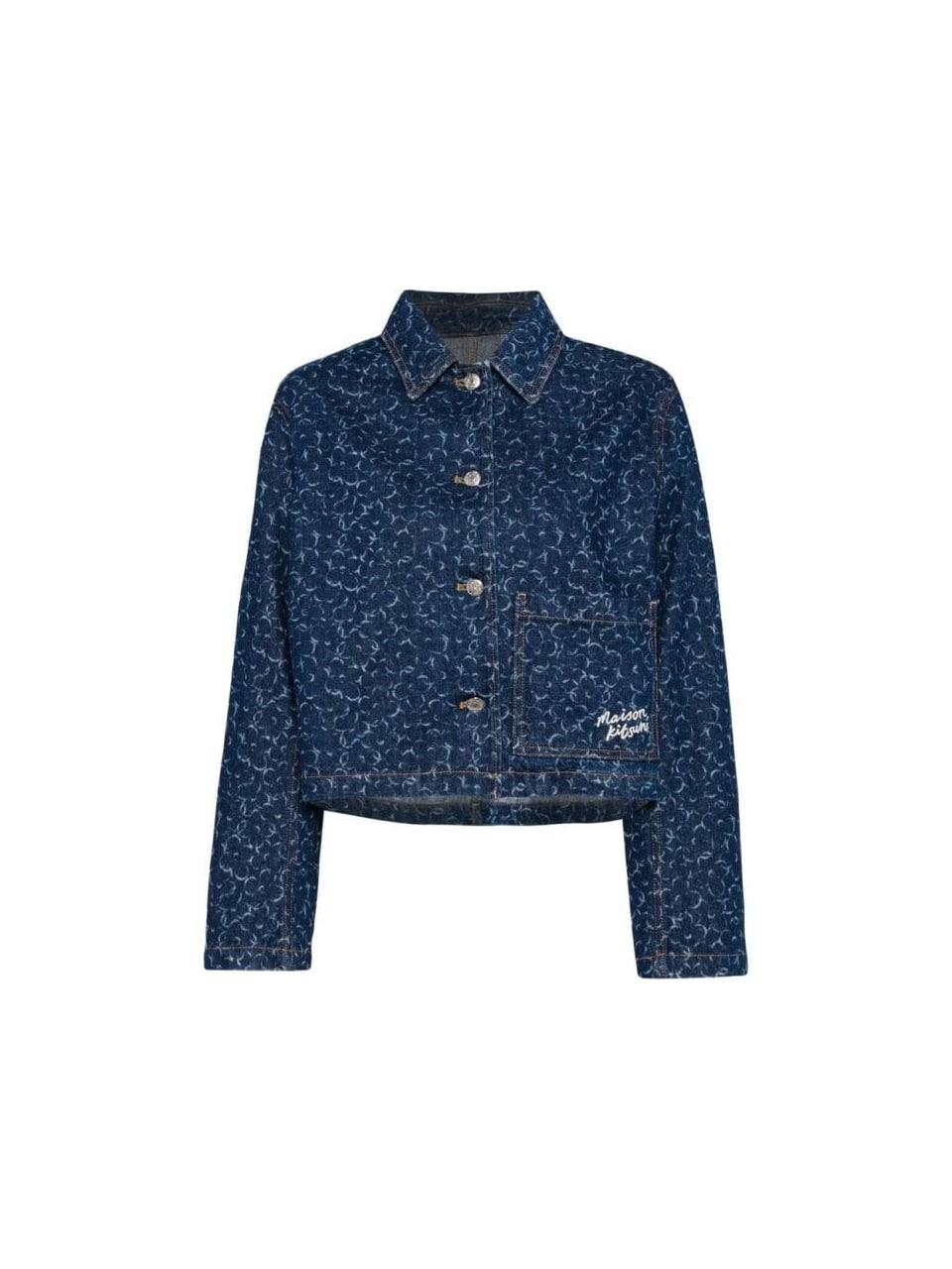 Maison Kitsune Cropped Denim Jacket MW02113 WW5024 O010