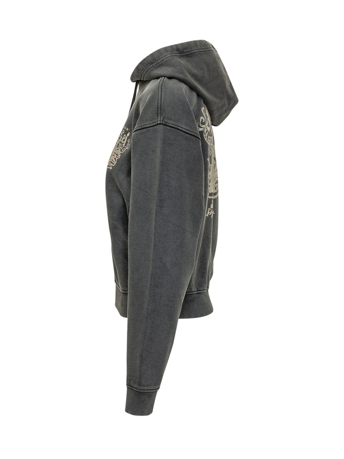 DIESEL Grey Cotton Logo Sweatshirt Women