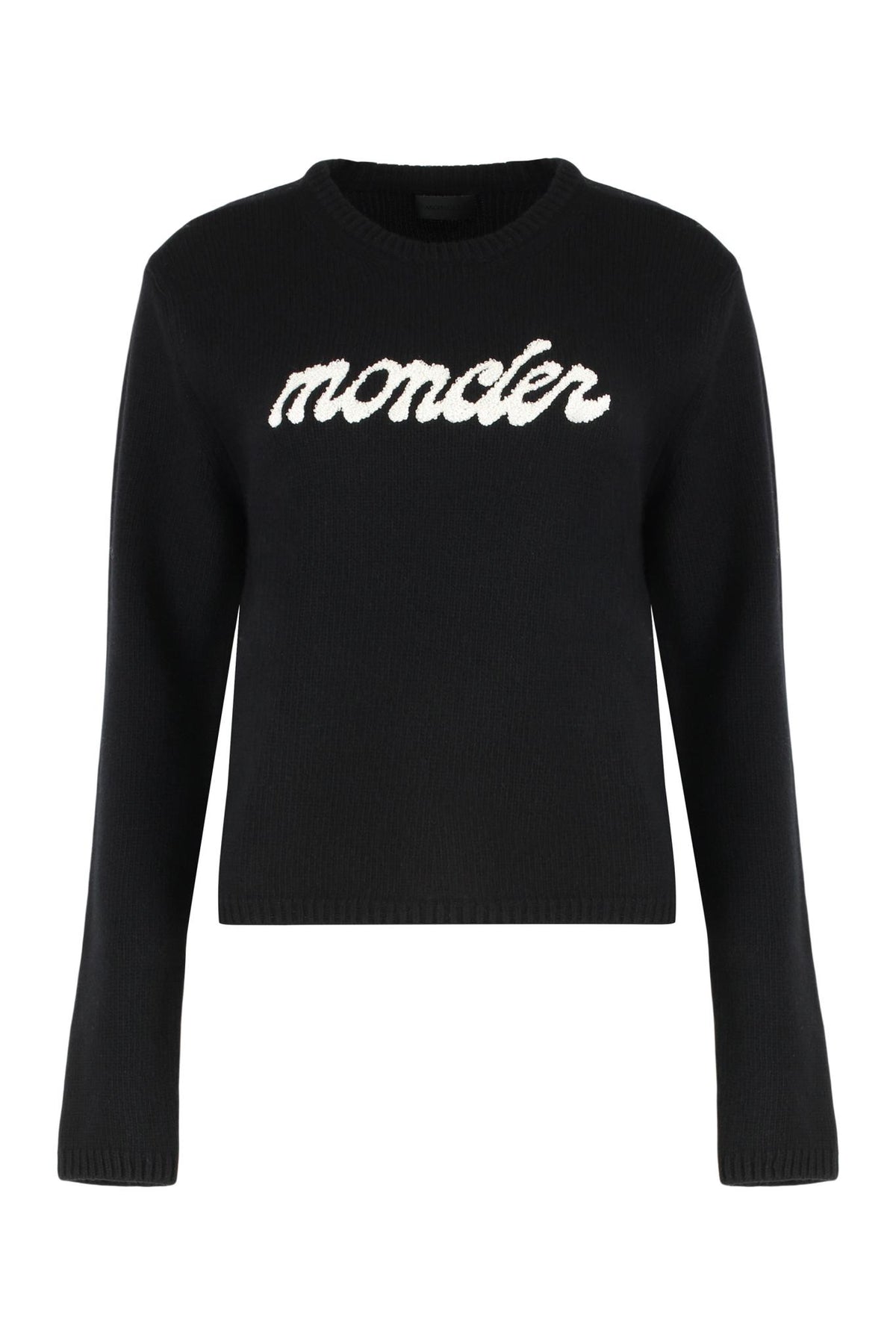 Moncler Black Wool Round Neck Knit Sweater
