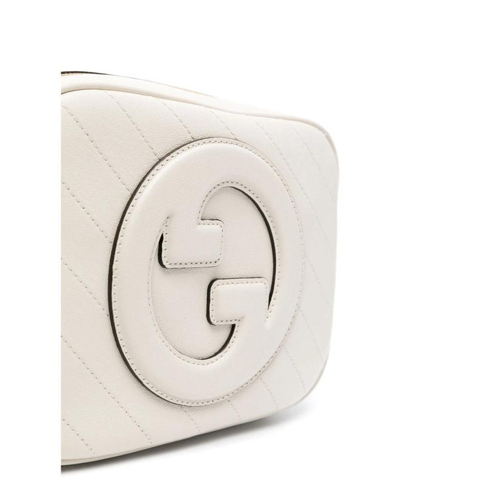 GUCCI Blondie Small Leather Crossbody Shoulder Bag White