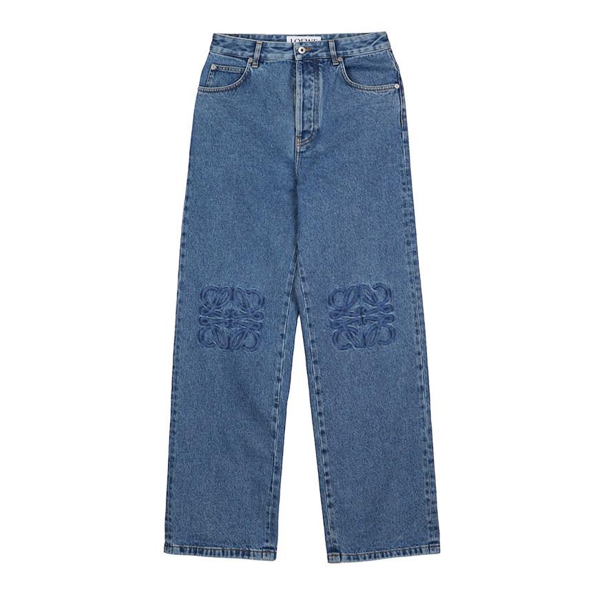 LOEWE Men’s Anagram Baggy Jeans Denim Pants H526Y11X97 5320