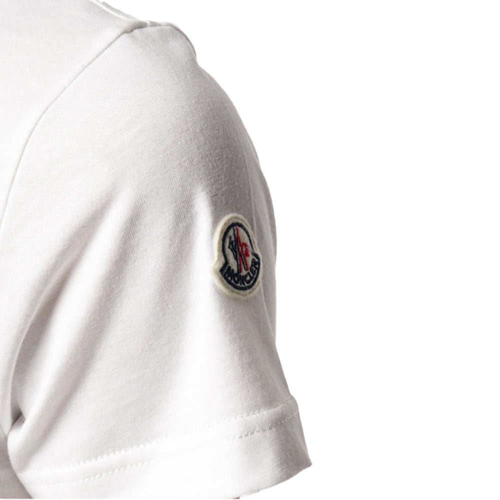Moncler Women’s Logo Patch Short Sleeve T-Shirt White