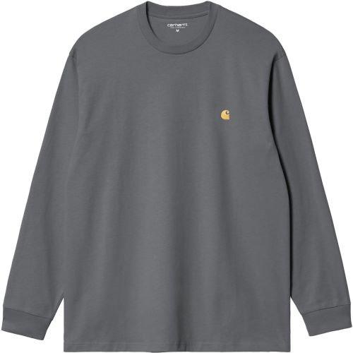 CARHARTT WIP Long-Sleeve Chase T-Shirt Styx Gold Men’s Sweatshirt