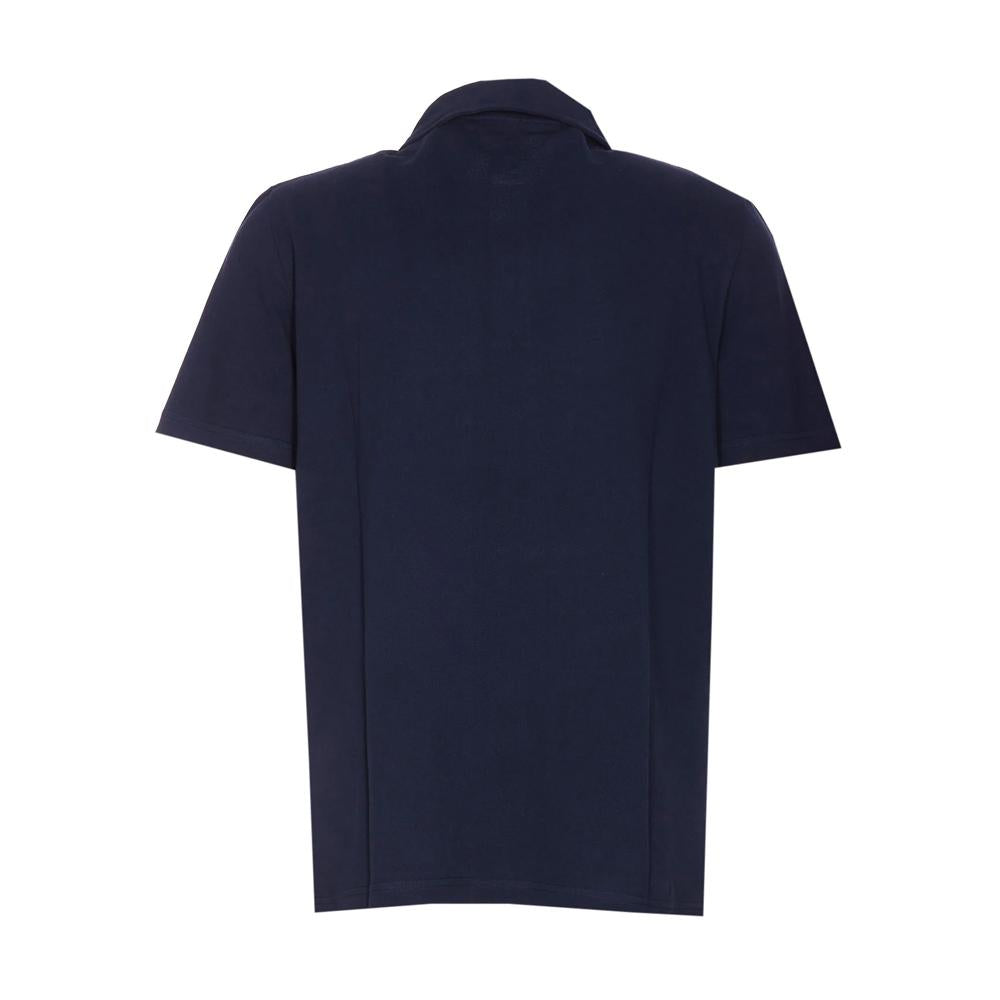 A.P.C. Logo Embroidered Polo T-Shirt Navy