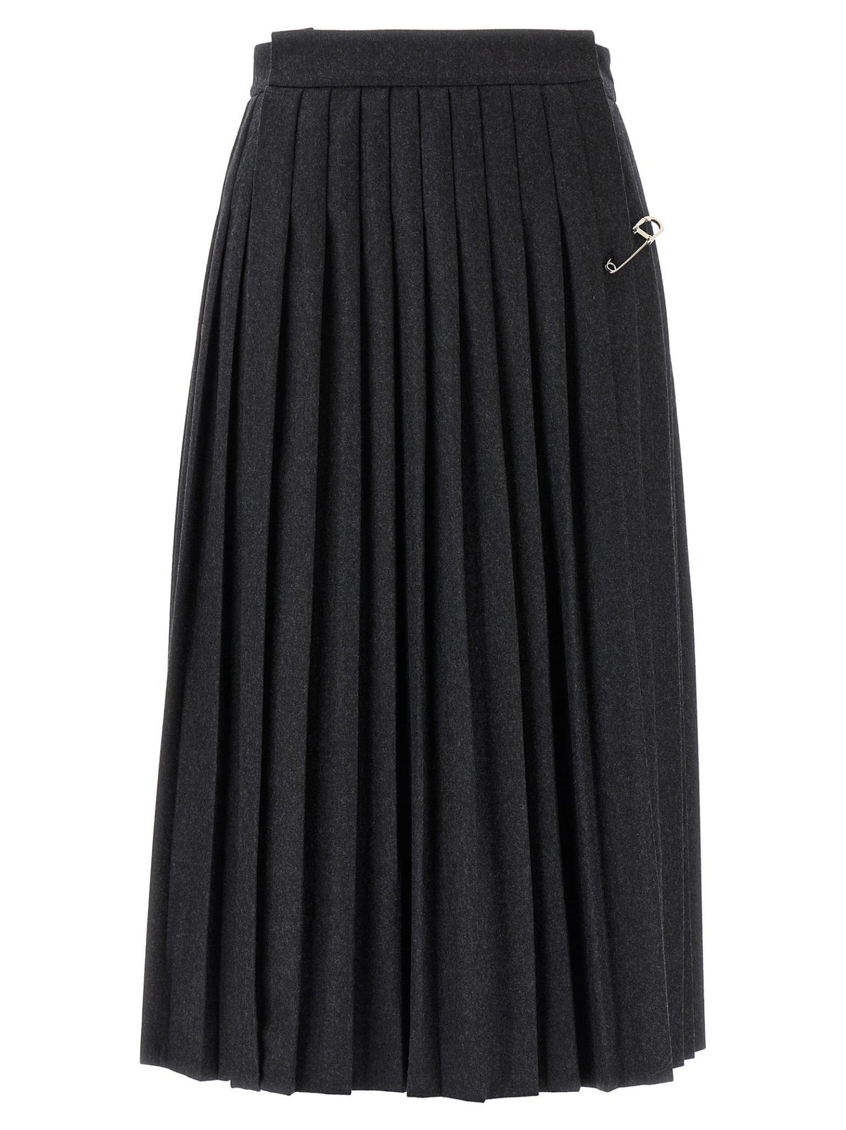 PRADA Black Wool Blend Long Skirt