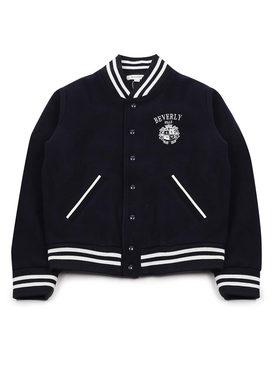SPORTY&RICH Striped Embroidered Jacket OW00764256 BL106