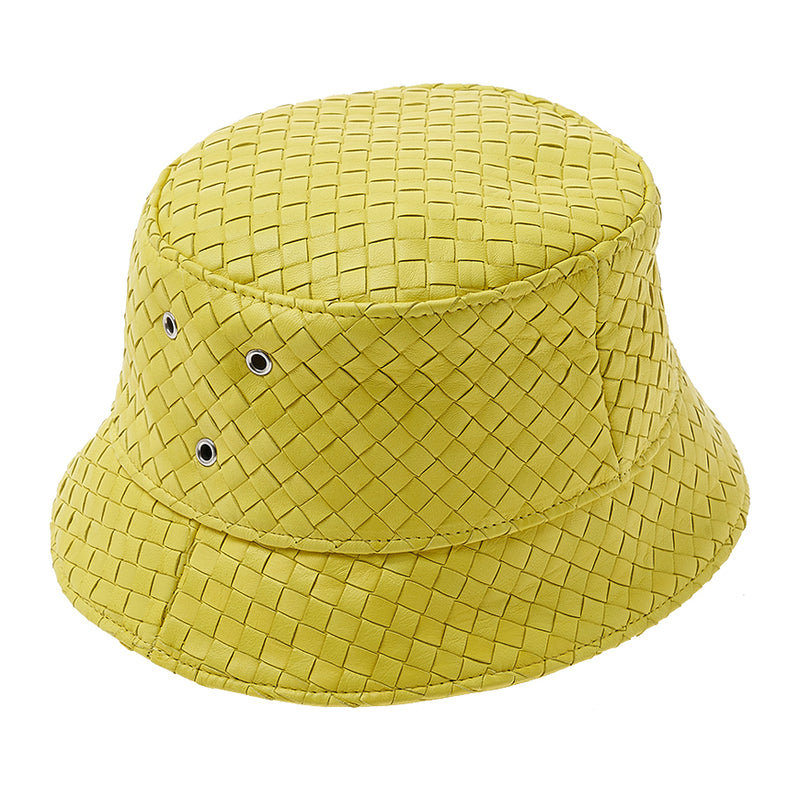 Bottega Veneta Intrecciato Leather Bucket Hat Women’s Green