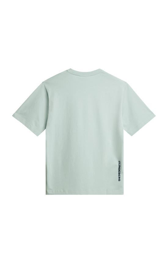 J LINDEBERG Short Sleeve T-Shirt Men’s Crewneck Cott FMJT15245O141 BLUE HAZE DOM