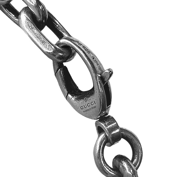 GUCCI Interlocking Vintage Silver Bracelet 620798 J8400 0811