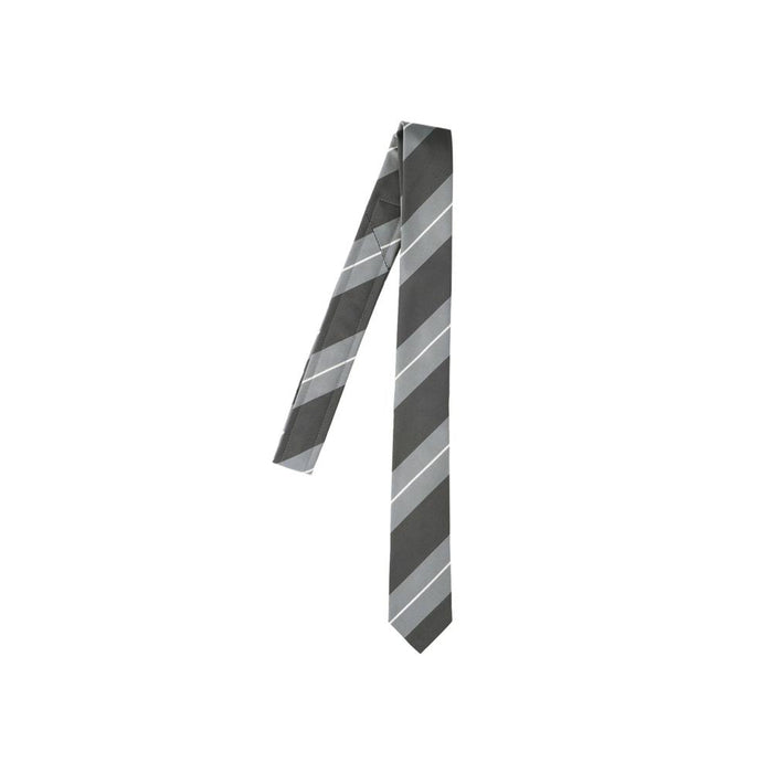 THOM BROWNE Jacquard Classic Tie Gray Silk Men's Necktie
