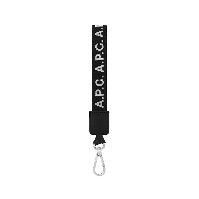 A.P.C. Jacquard Logo Keyring Keychain PAACM H63636 LZZ BLACK